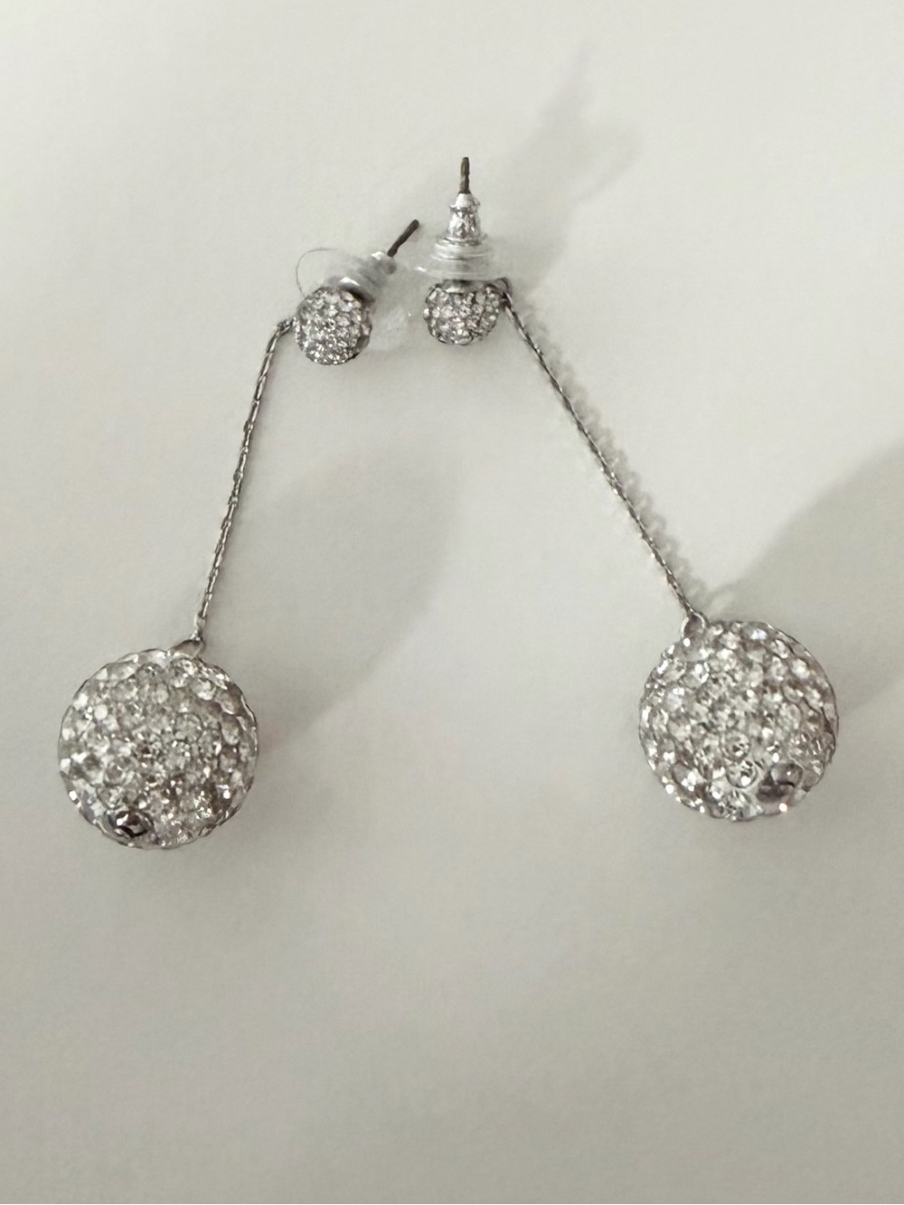 Kate Spade Razzle Dazzle Linear Drop Earrings - Clear/Silver